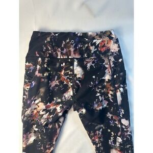 RBX Active Women's Large Floral Leggings Tech Flex High Waist Side Pockets Yoga